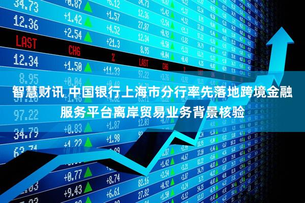 智慧财讯 中国银行上海市分行率先落地跨境金融服务平台离岸贸易业务背景核验