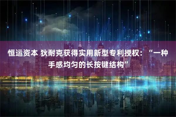 恒运资本 狄耐克获得实用新型专利授权：“一种手感均匀的长按键结构”