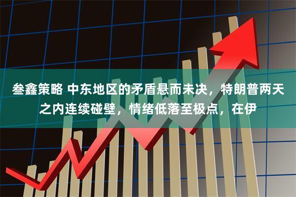 叁鑫策略 中东地区的矛盾悬而未决，特朗普两天之内连续碰壁，情绪低落至极点，在伊